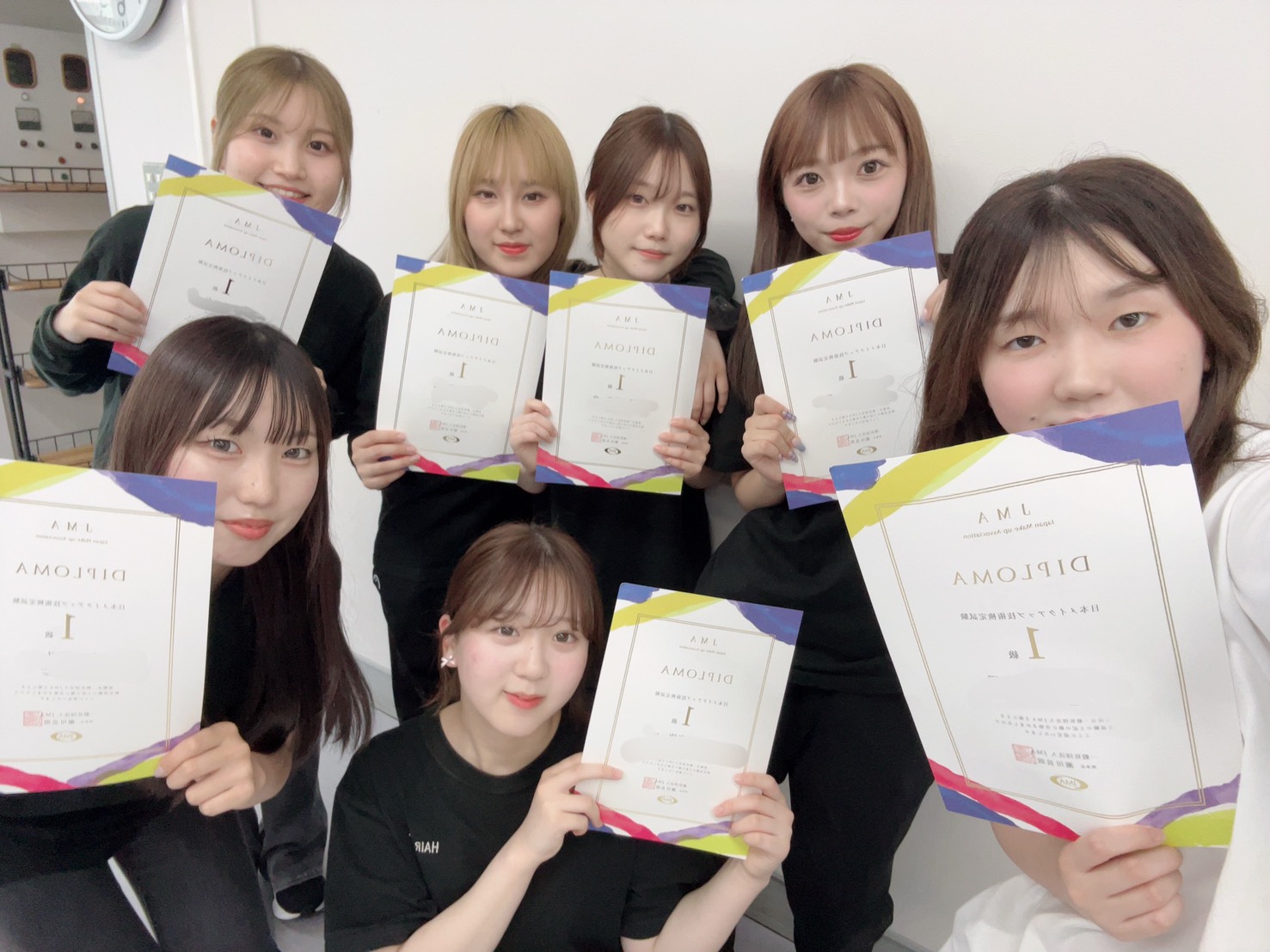 ヘアーアート学科　JMA日本メイクアップ技術検定試験1級合格💄